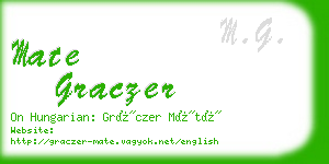 mate graczer business card